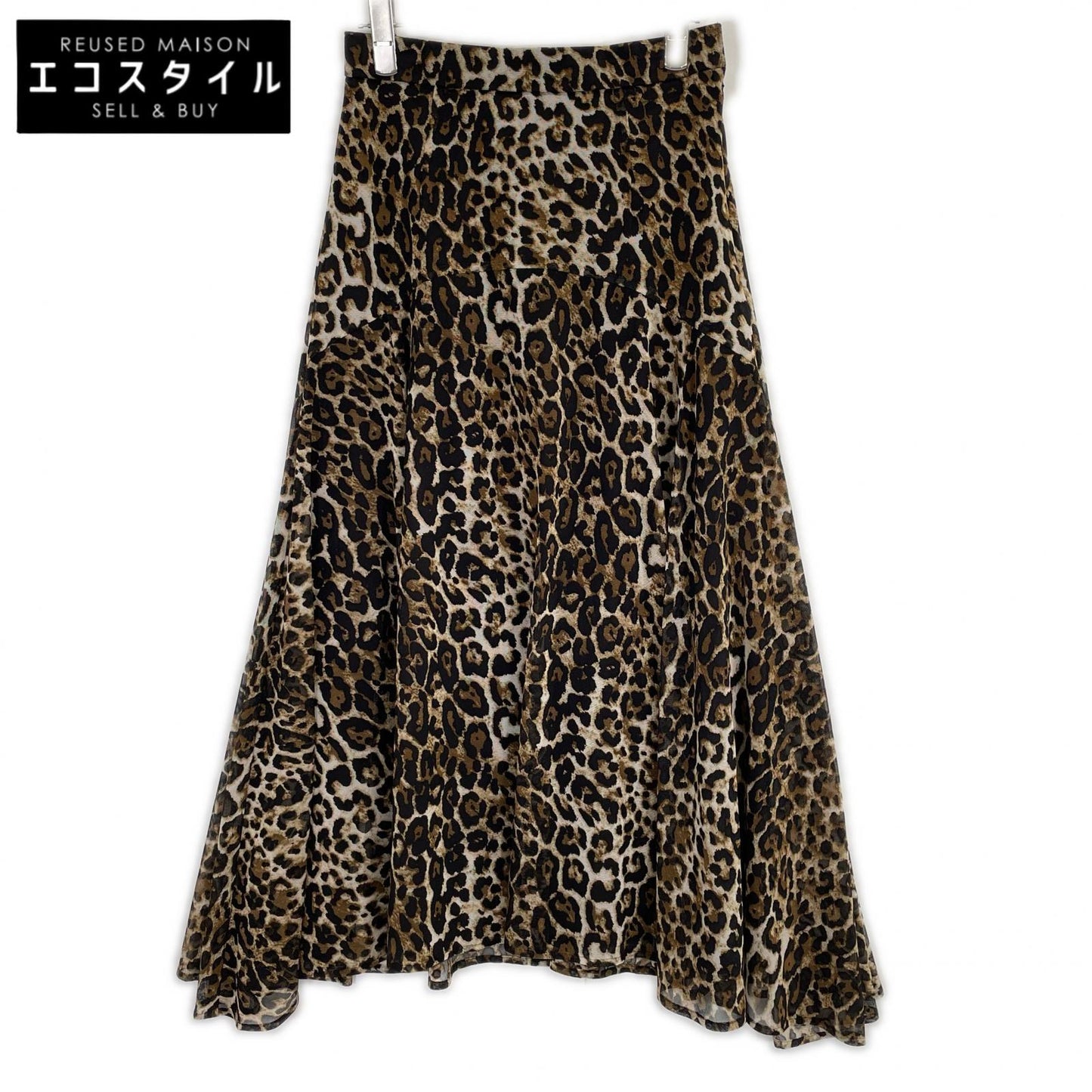 NO ROSE WITHOUT A THORN B7 Bassetti 9593057 Leopard Maxi Length Flare Skirt Skirt 36