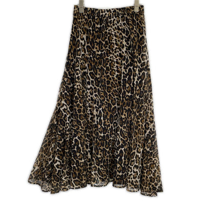 NO ROSE WITHOUT A THORN B7 Bassetti 9593057 Leopard Maxi Length Flare Skirt Skirt 36