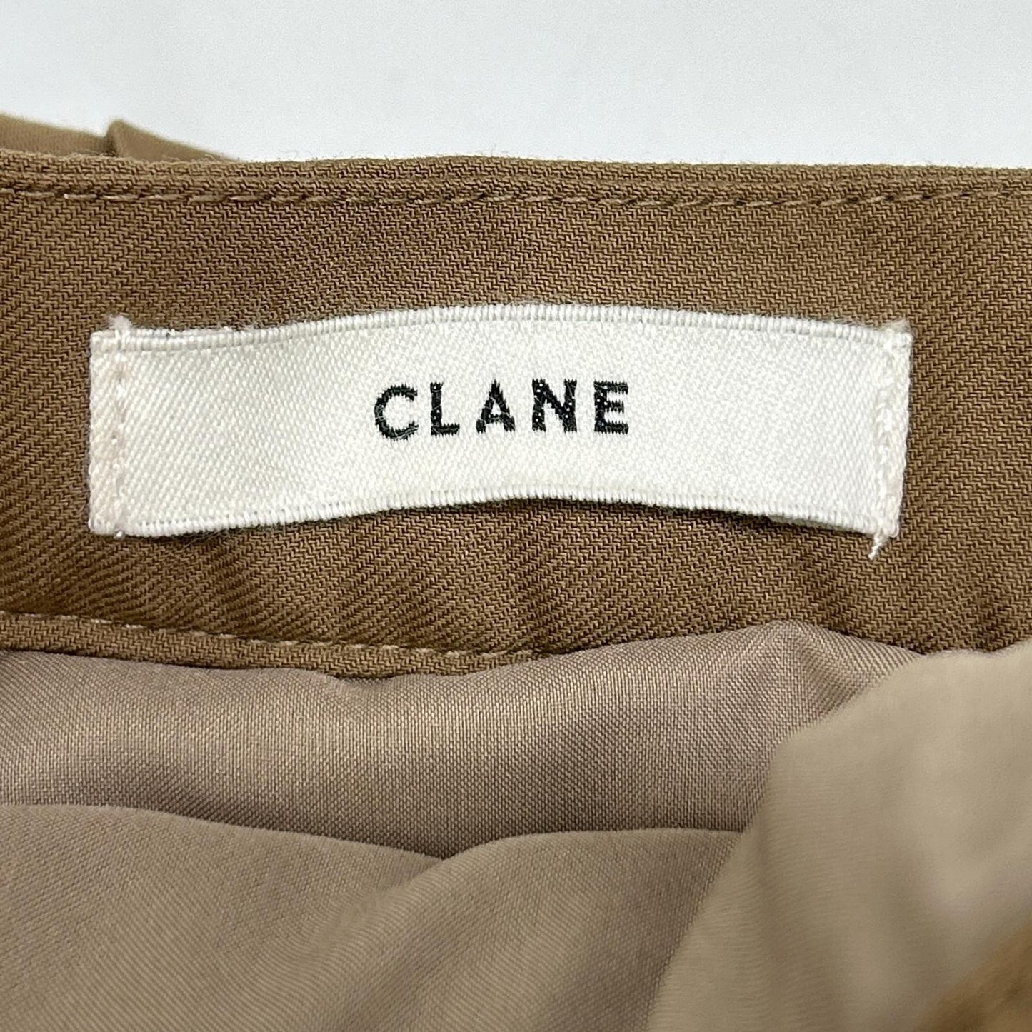 CLANE クラネ 11109-6142 ダブルフェイスプリーツスカート ブラウン スカート