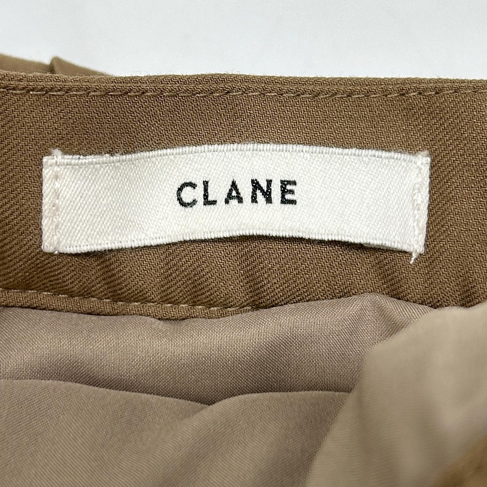 CLANE クラネ 11109-6142 ダブルフェイスプリーツスカート ブラウン スカート