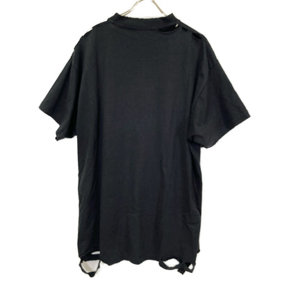 BALENCIAGA 787349 Planet Earth Distressed Oversized T-shirt Top