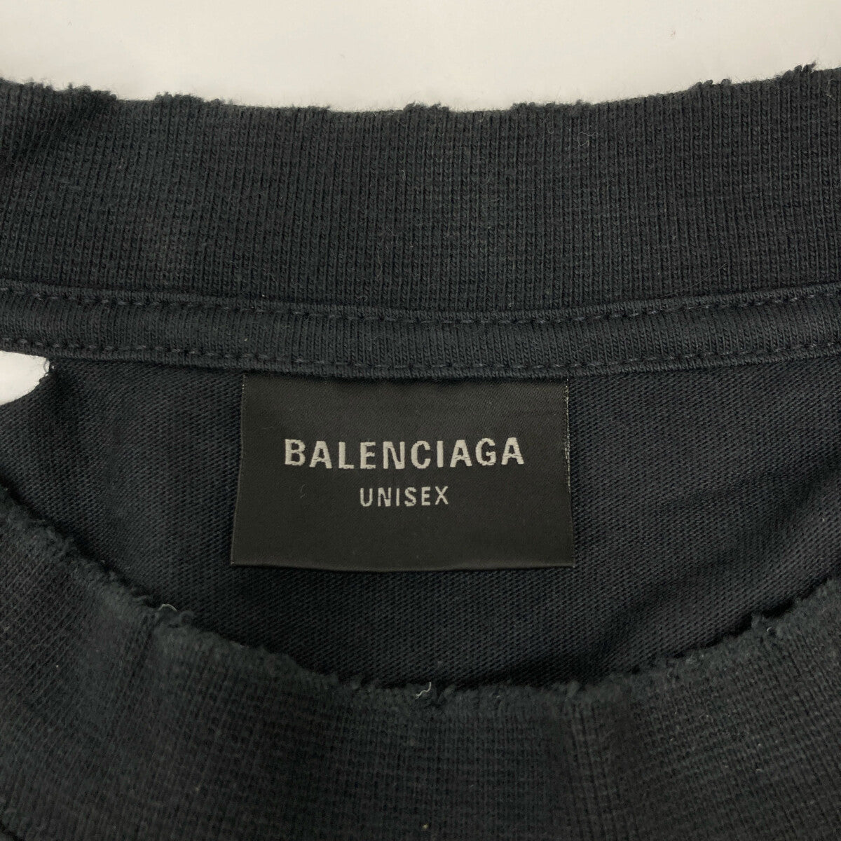BALENCIAGA 787349 Planet Earth Distressed Oversized T-shirt Top