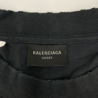 BALENCIAGA 787349 Planet Earth Distressed Oversized T-shirt Top