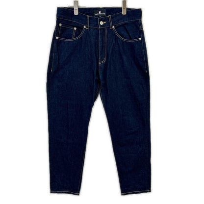 PB173 Indigo Cotton x Linen Tapered Denim Bottoms S Men's