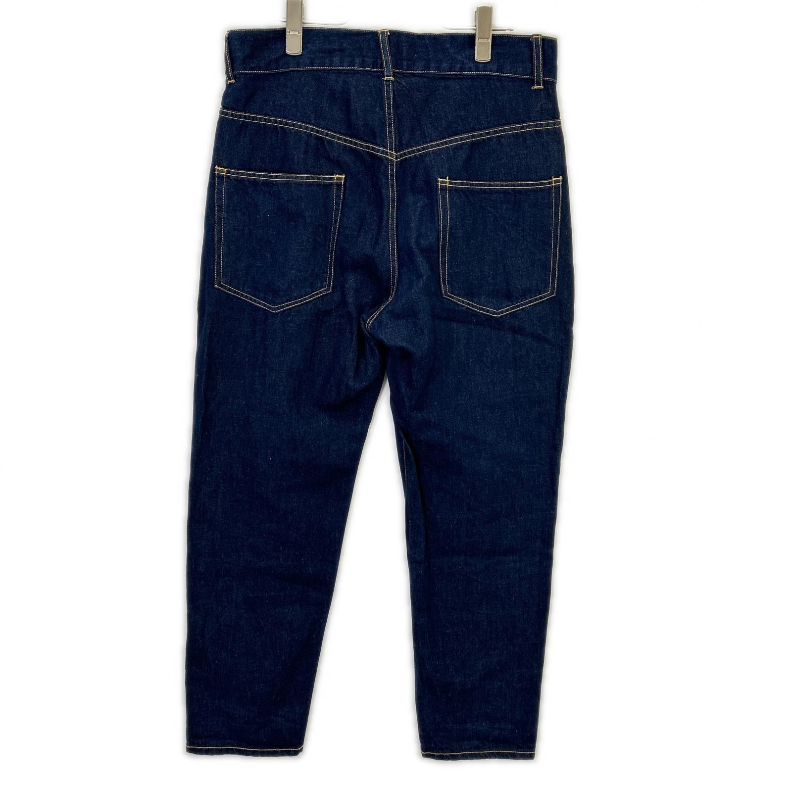 PB173 Indigo Cotton x Linen Tapered Denim Bottoms S Men's