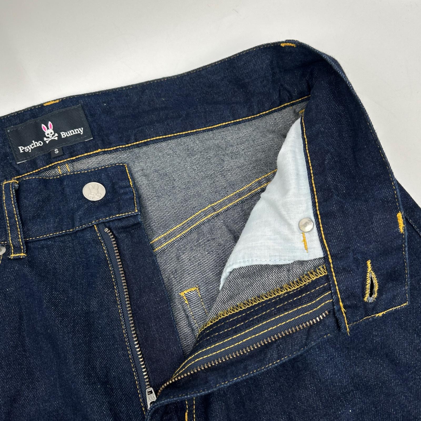 PB173 Indigo Cotton x Linen Tapered Denim Bottoms S Men's