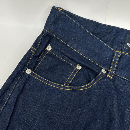 PB173 Indigo Cotton x Linen Tapered Denim Bottoms S Men's