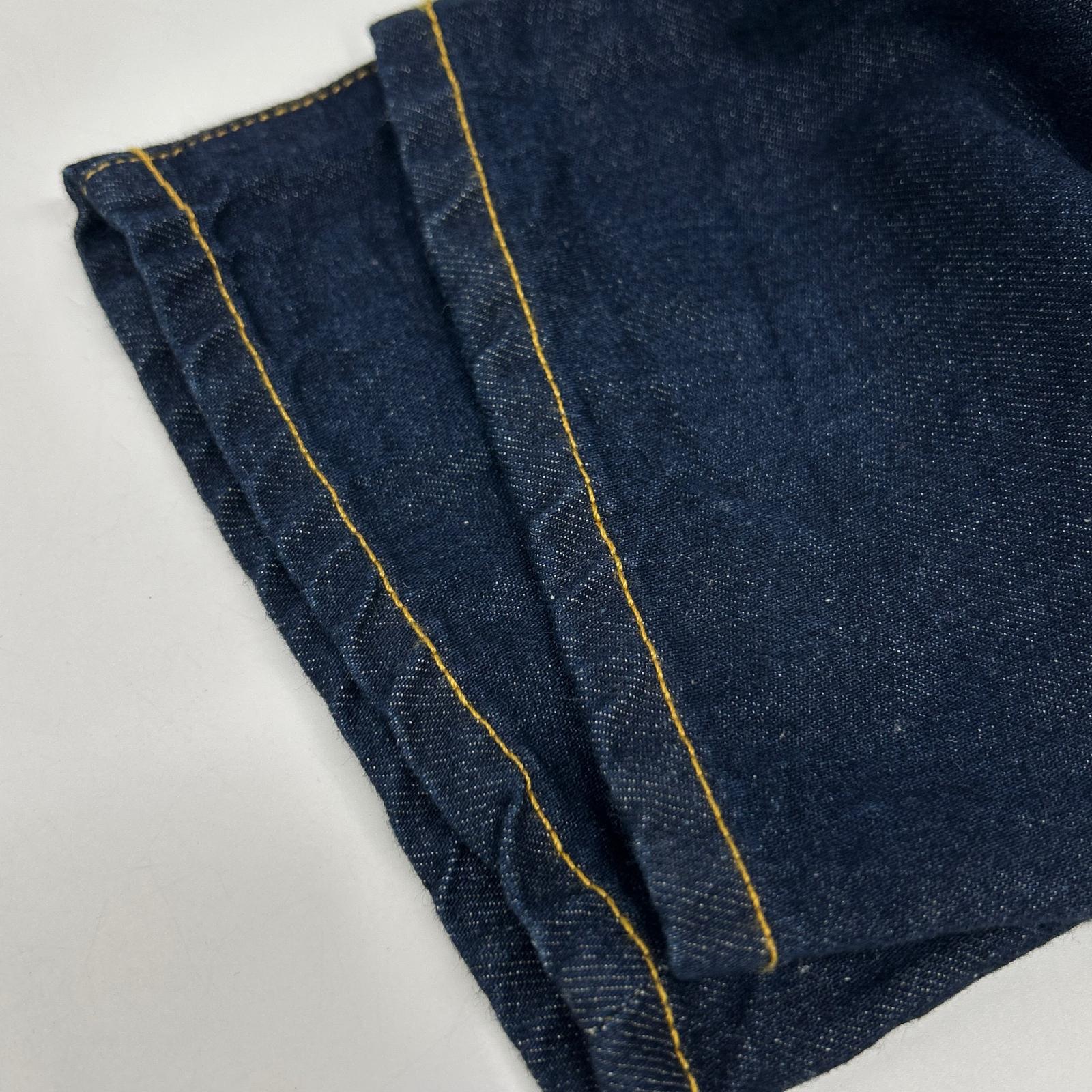 PB173 Indigo Cotton x Linen Tapered Denim Bottoms S Men's