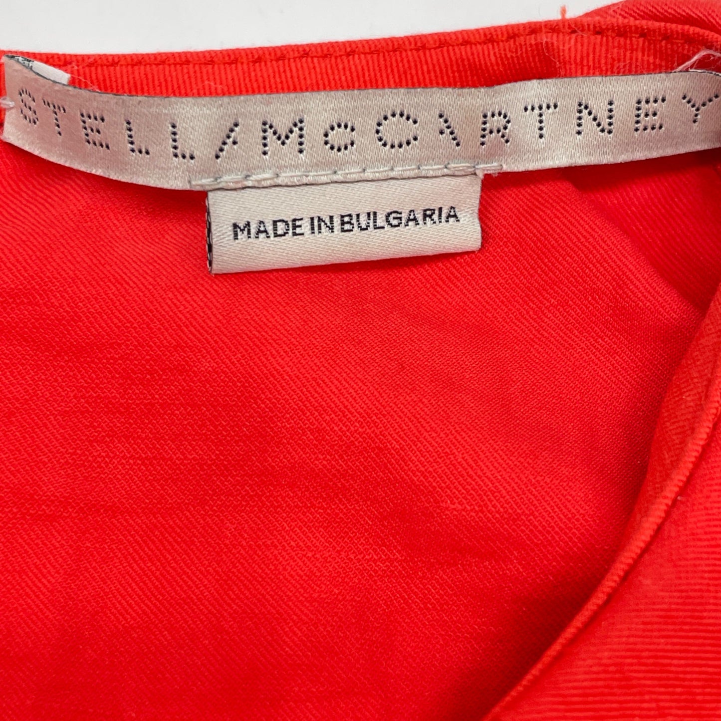 STELLA McCARTNEY ステラマッカートニー 6A0122 3BU304 レッド ブロデリーアングレーズパフスリーブドレス ワンピース