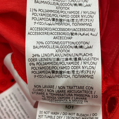 STELLA McCARTNEY ステラマッカートニー 6A0122 3BU304 レッド ブロデリーアングレーズパフスリーブドレス ワンピース