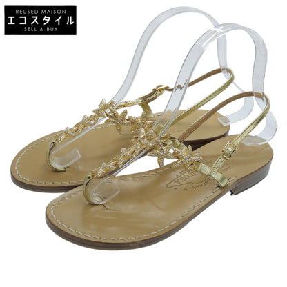Amedeo Canfora Capri Starfish Thong Back Sling Sandals Back-Strap Women's Gold 6 Shoes