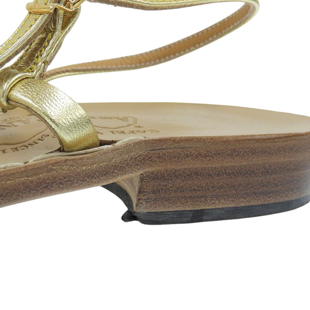 Amedeo Canfora Capri Starfish Thong Back Sling Sandals Back-Strap Women's Gold 6 Shoes