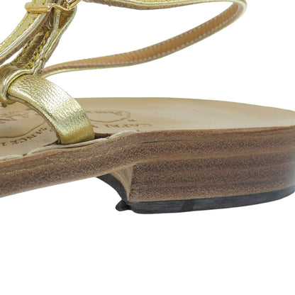 Amedeo Canfora Capri Starfish Thong Back Sling Sandals Back-Strap Women's Gold 6 Shoes