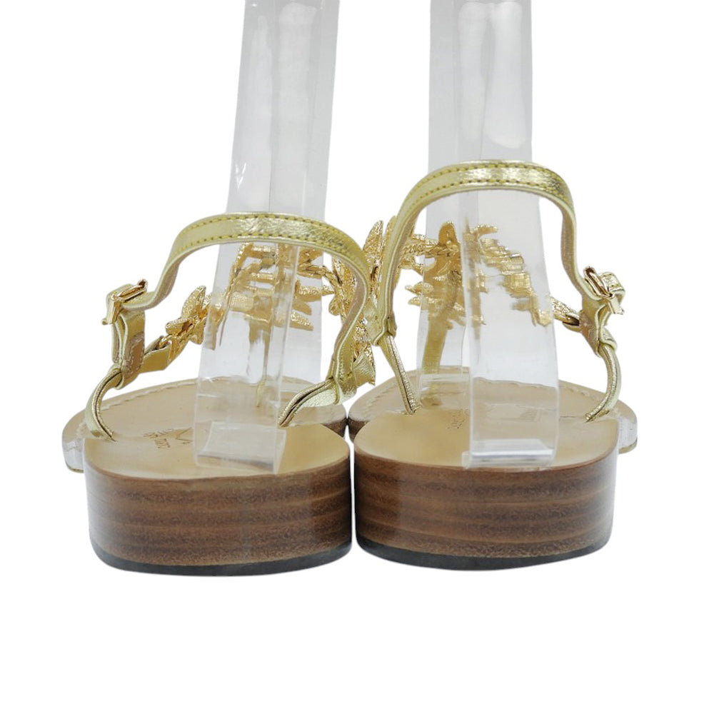 Amedeo Canfora Capri Starfish Thong Back Sling Sandals Back-Strap Women's Gold 6 Shoes