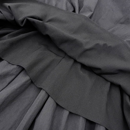 Excellent condition Cotton Nylon Voluminous Tiered Maxi Skirt Women's Black 1 10109-6112 Skirt Skirt 1 Women's