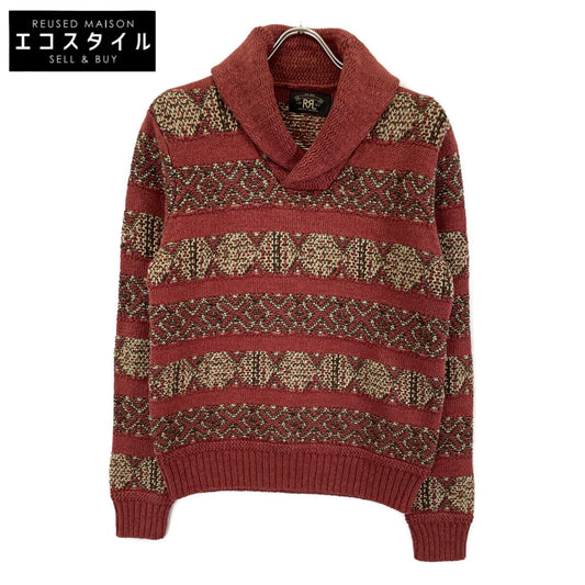 RRL ダブルアールエル インターシャニット リネンブレンド ショルカラーニット トップス