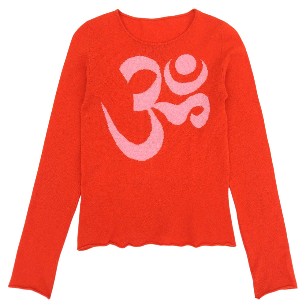 Cashmere Knit Sweater Top Women's Orange S Tops S Women's