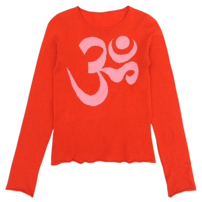 Cashmere Knit Sweater Top Women's Orange S Tops S Women's