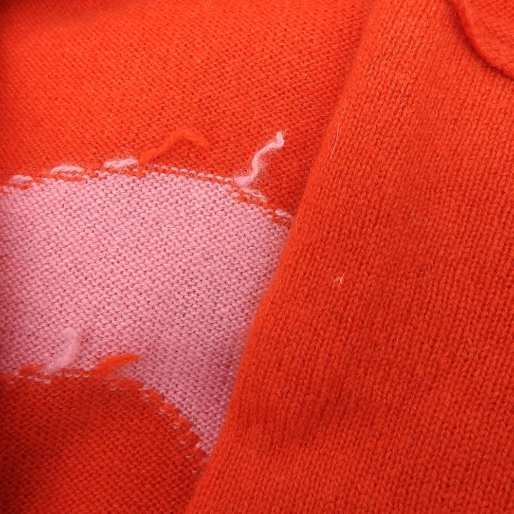 Cashmere Knit Sweater Top Women's Orange S Tops S Women's