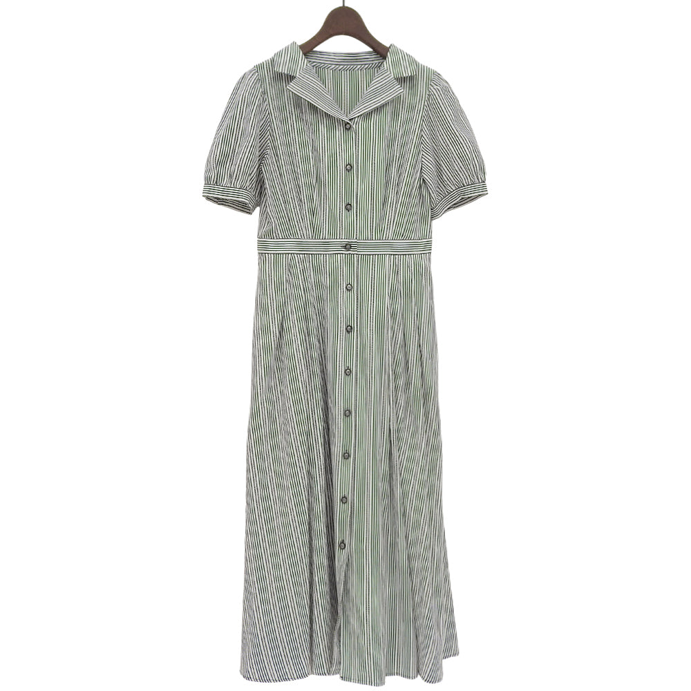 STRAWBERRY-FIELDS Beautiful Striped Classical Shirt Dress for Women - Black/White, Size 2, Style 51-11211DV Dress