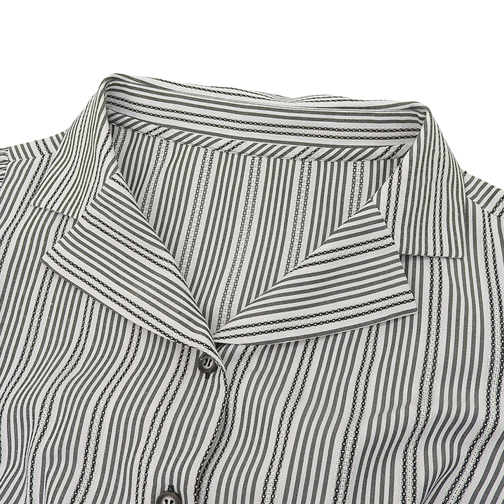 STRAWBERRY-FIELDS Beautiful Striped Classical Shirt Dress for Women - Black/White, Size 2, Style 51-11211DV Dress