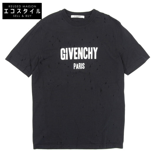 コットン デストロイ加工 半袖 Tシャツ トップス レディース 黒 ブラック XS BW7000D3015 トップス XS レディース