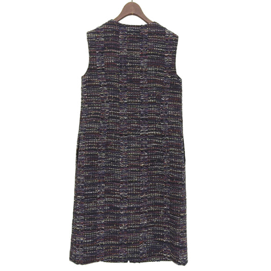 Rene Maria Kent Tweed Zip-Up One-Piece Dress Women's Navy 36 6436682 24AW One-Piece
