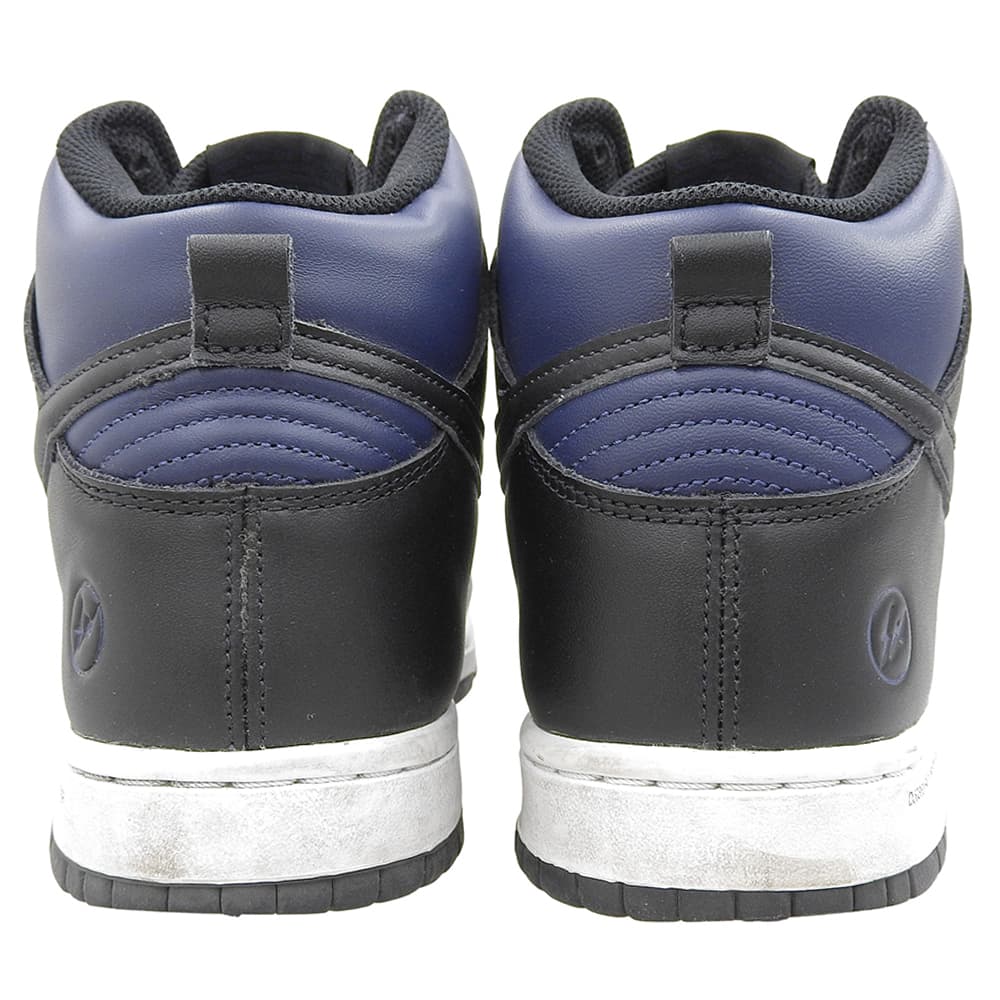 NIKE Leather High-Cut Sneakers Shoes Men's Navy Black 28cm DJ0383 Shoes