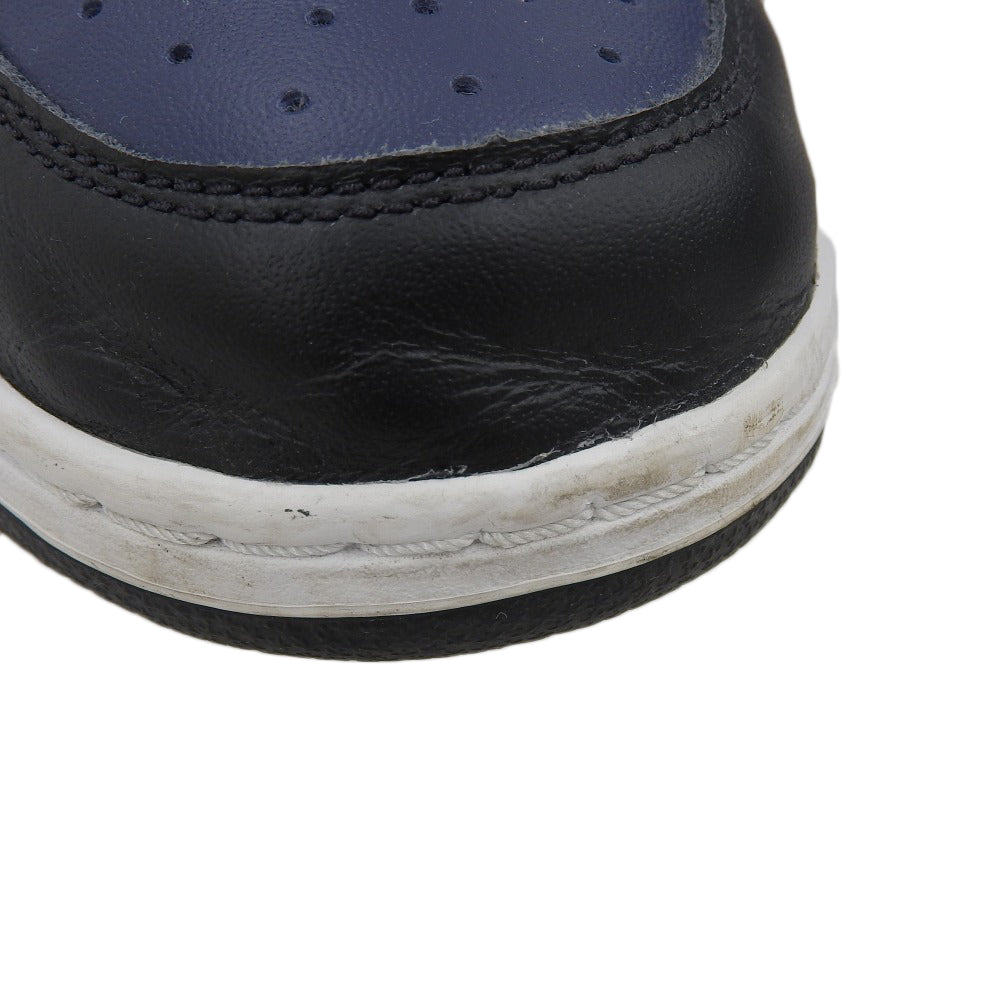 NIKE Leather High-Cut Sneakers Shoes Men's Navy Black 28cm DJ0383 Shoes