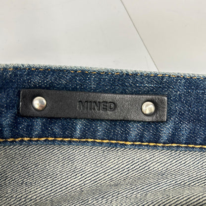 MINEDENIM マインデニム インディゴ ニークラッシュ ボタンフライデニム ボトムス