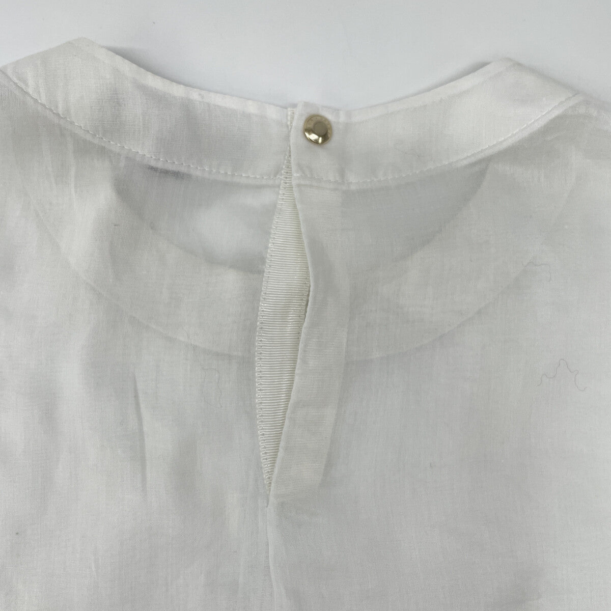 Sheer Pullover Blouse Shirt Top with Ribbon Design, Size 36, for Women