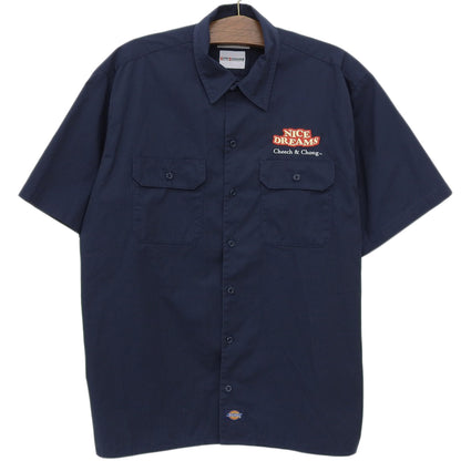 WACKO MARIA Logo Embroidered Work Shirt Top Men's Navy L Top