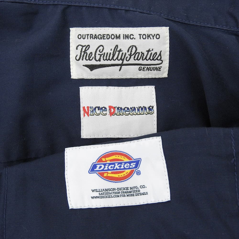 WACKO MARIA Logo Embroidered Work Shirt Top Men's Navy L Top