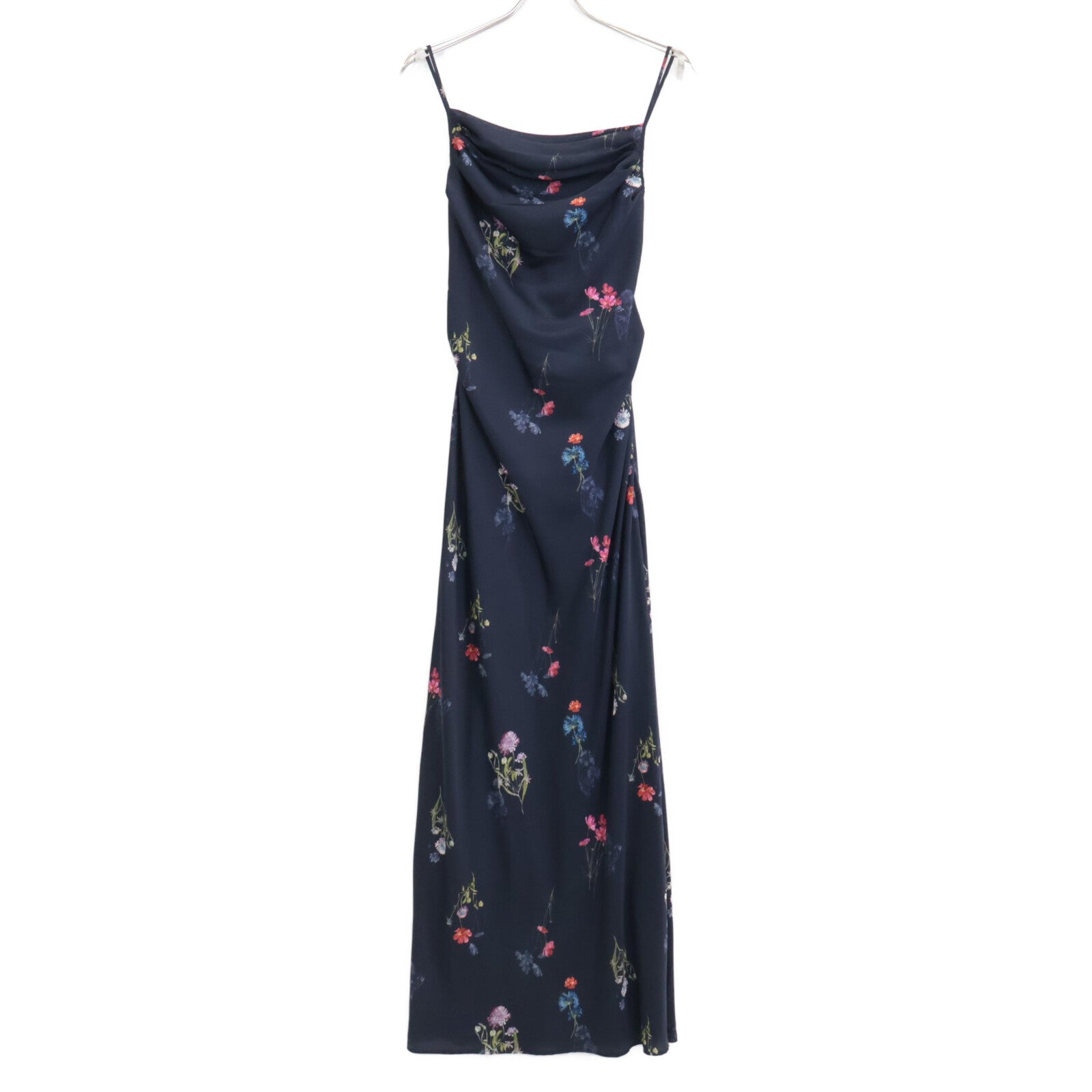 snidel SNIDEL 25AW Navy SWFO254186 Drape Narrow Cami Dress