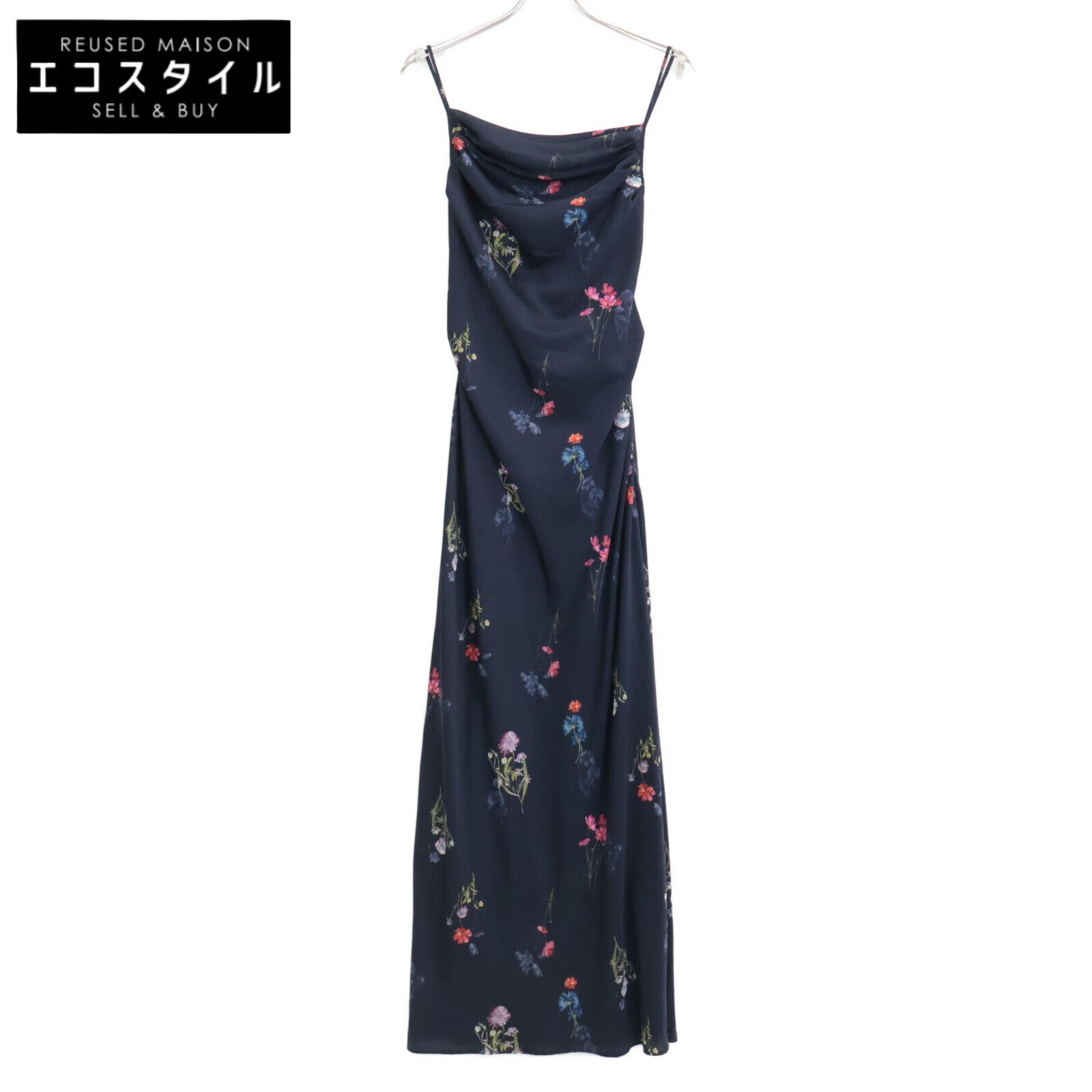 snidel SNIDEL 25AW Navy SWFO254186 Drape Narrow Cami Dress
