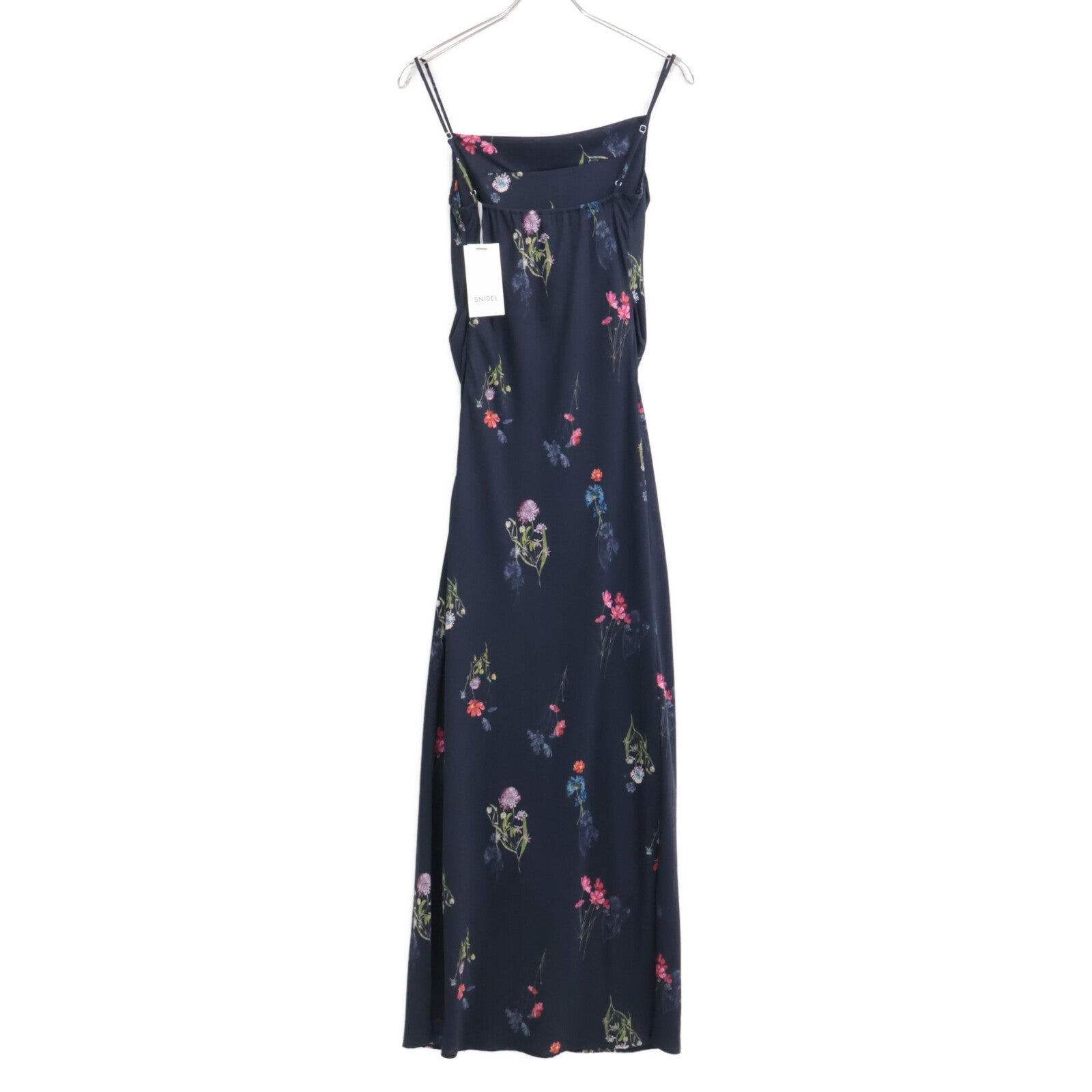 snidel SNIDEL 25AW Navy SWFO254186 Drape Narrow Cami Dress