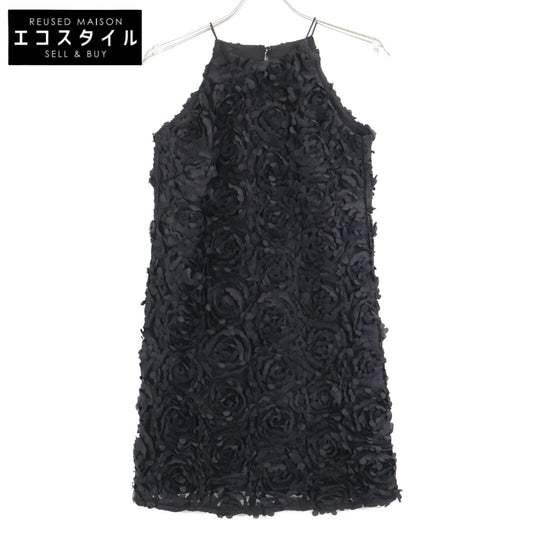 eimy istoire 25AW Black 1125330632 Volume Flower Motif Sleeveless Dress