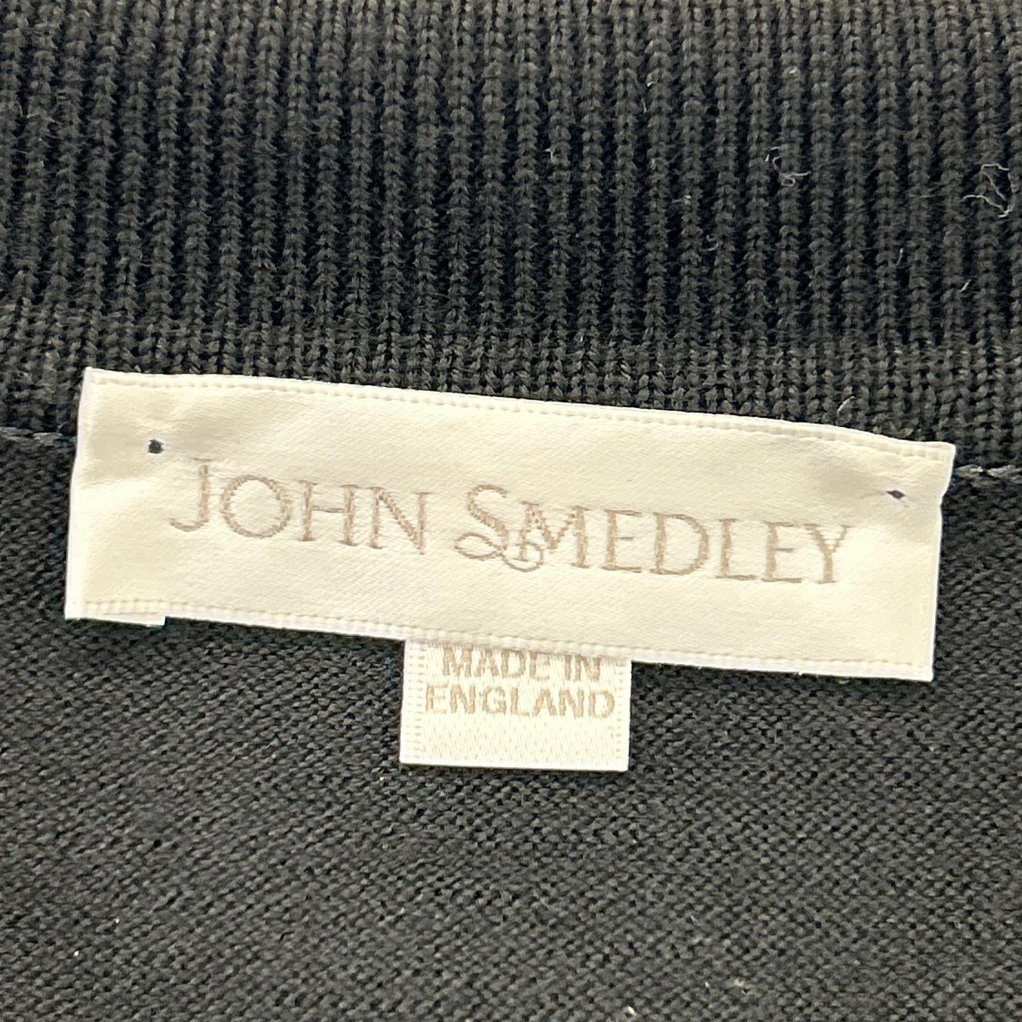 JOHN SMEDLEY ジョンスメドレー ブラック×グレーボーダー ウエストベルト ニットワンピース ワンピース