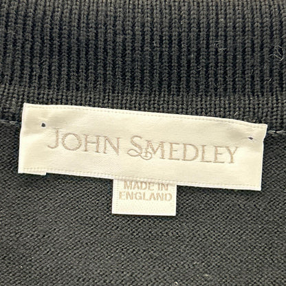 JOHN SMEDLEY ジョンスメドレー ブラック×グレーボーダー ウエストベルト ニットワンピース ワンピース