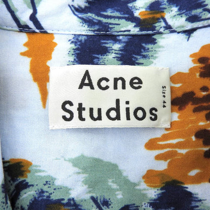 ACNE STUDIOS アクネ ストゥディオズ 19SS 美品 ツリー柄 オープンカラー 半袖シャツ トップス メンズ ライトブルー 44 トップス