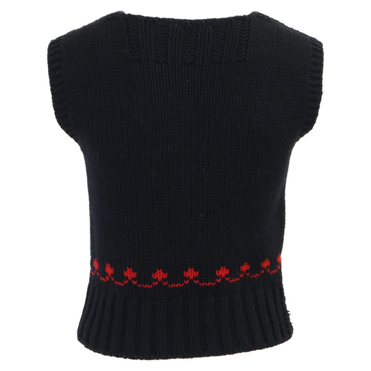 Christian Dior 【Domestic Regular】154T39AM110 Rabbit Cashmere x Wool Knit Vest