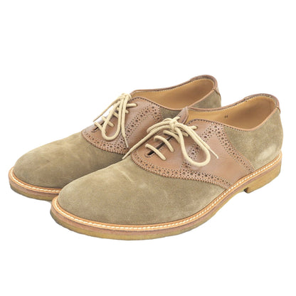 BRUNELLO CUCINELLI ブルネロクチネリ レザー×スエードコンビ サドルシューズ メンズ ブラウン 44 MZURMPA065 シューズ