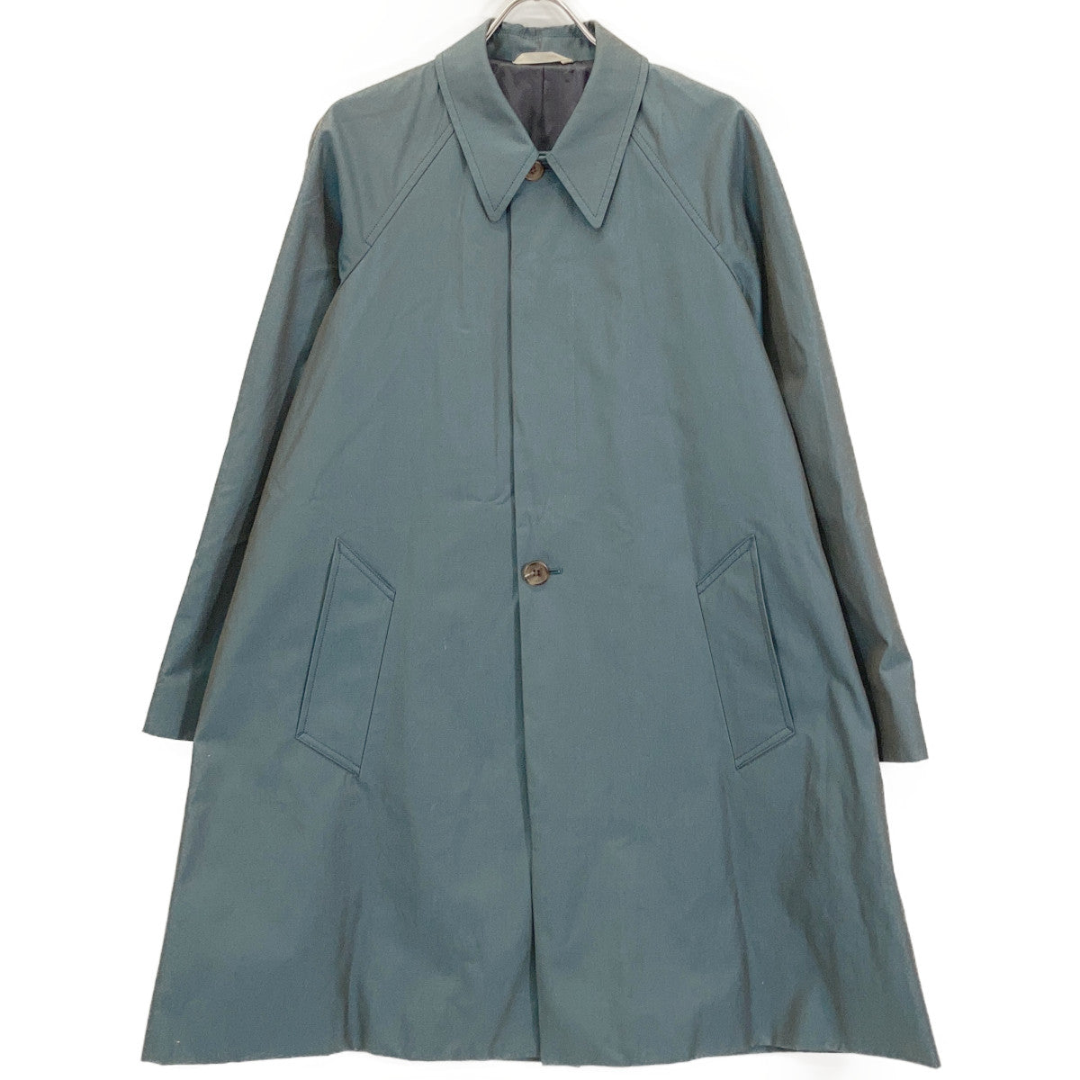 4178 Cotton Gabardine Green Single Coat M Mens