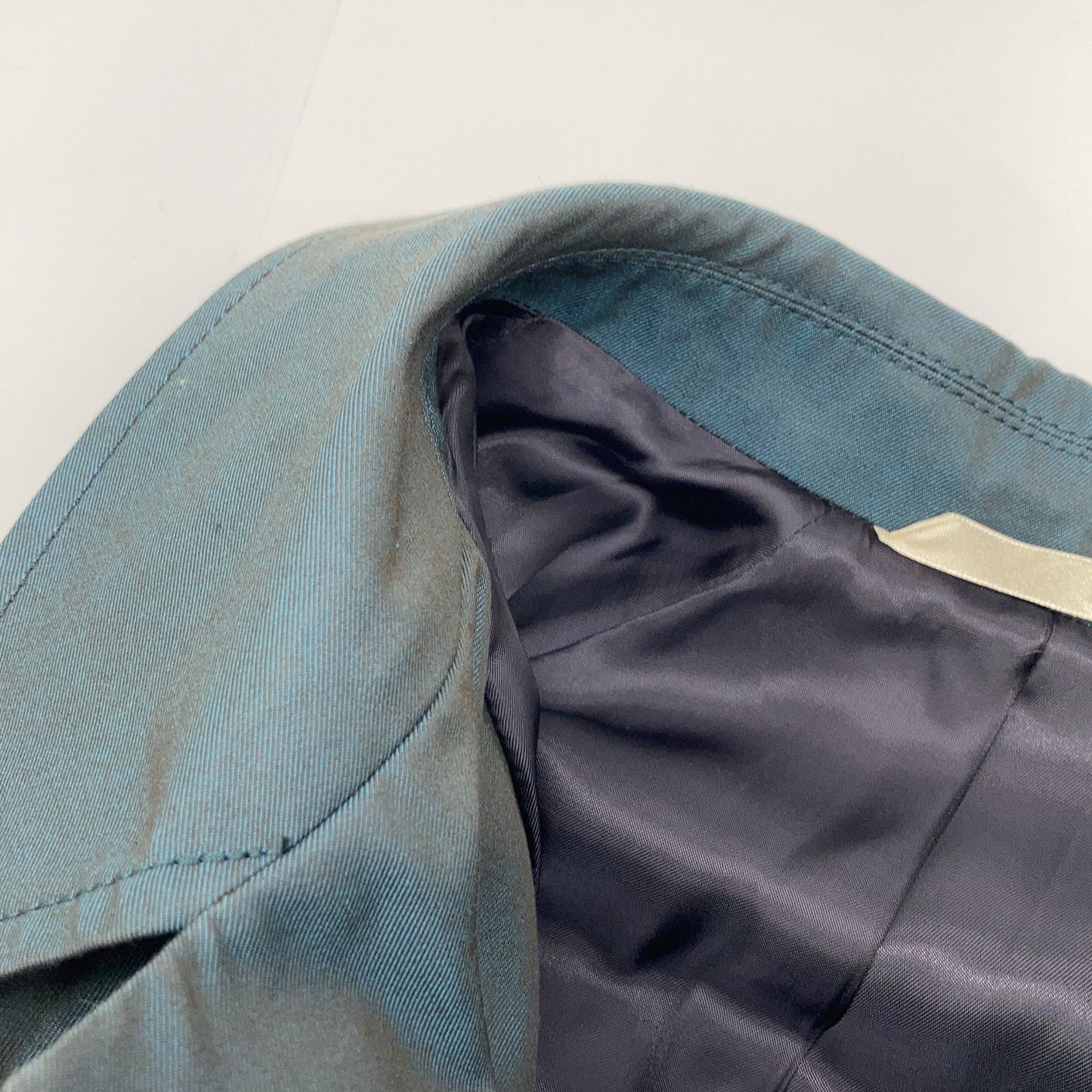 4178 Cotton Gabardine Green Single Coat M Mens
