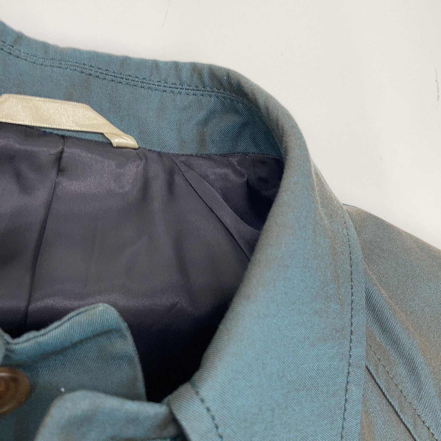 4178 Cotton Gabardine Green Single Coat M Mens