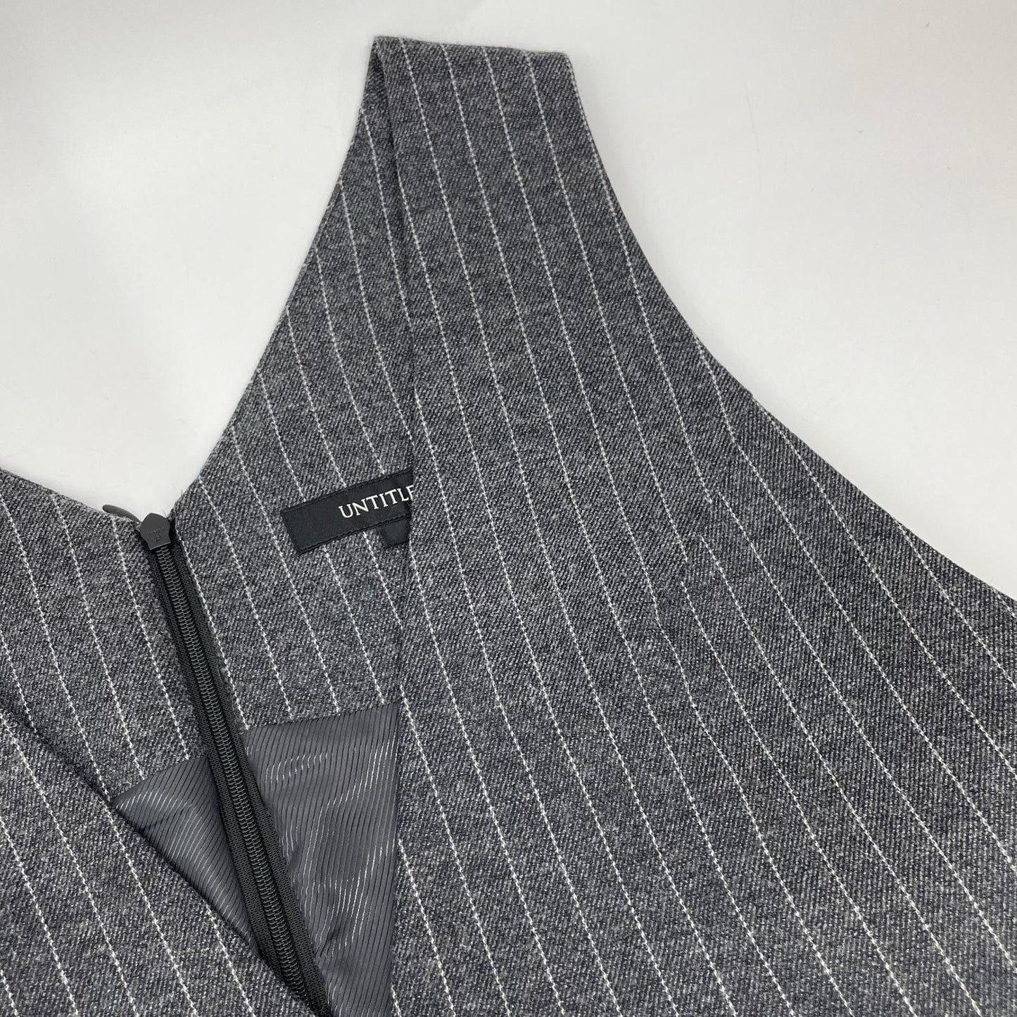 UNTITLED アンタイトル グレー BB153-55500JJ ストライプ ジャンパースカート ワンピース