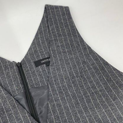 UNTITLED アンタイトル グレー BB153-55500JJ ストライプ ジャンパースカート ワンピース
