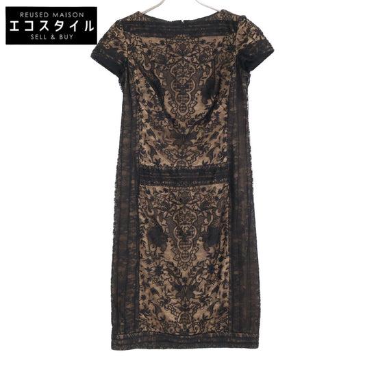 TADASHI SHOJI AEE1251MZ Black Embroidered Sleeveless Dress