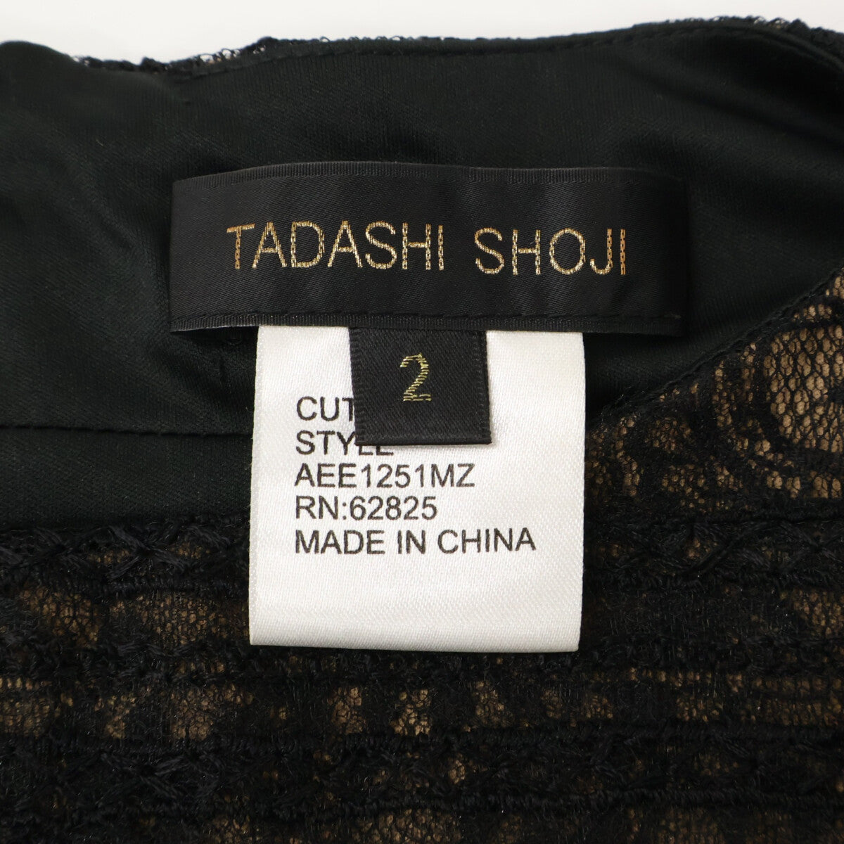 TADASHI SHOJI タダシショージ AEE1251MZ ブラック 刺繍 ノースリーブ ドレス ワンピース ワンピース