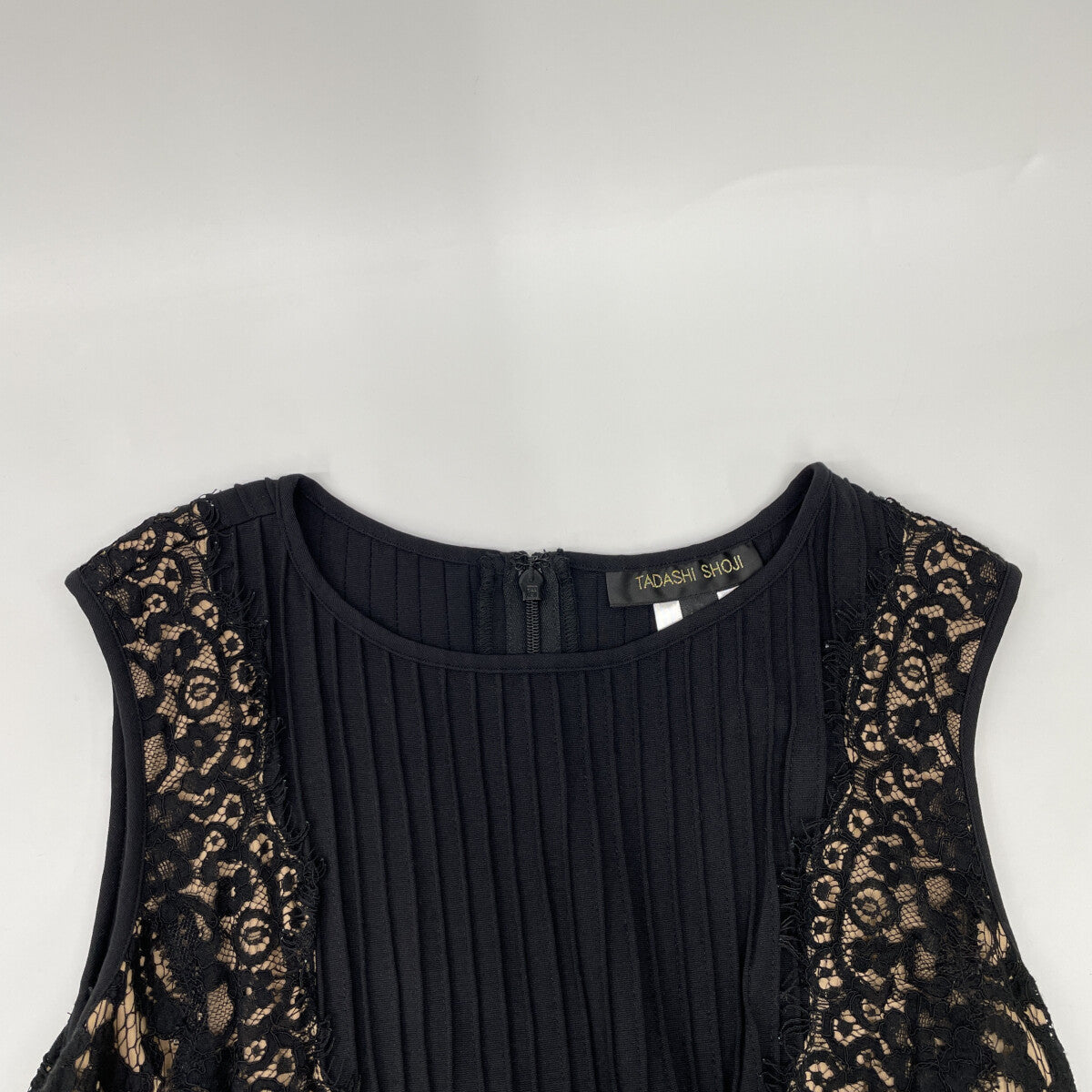 TADASHI SHOJI 6L1300M Black Embroidered Lace Sleeveless Dress